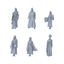 MRY-SFW LYTR492 Ancient Eastern Scholars Elegant Group of 6 Miniature Car Diorama Figures Scene Props Accessories Resin 3D Printed Resin Model Kit by SSMODEL