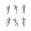 MRY-SFW LYTR506 Modern Dancers Dynamic Street Dance Group of 6 Miniature Car Diorama Figures Scene Props Accessories Resin 3D Printed Resin Model Kit by SSMODEL