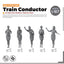Yao's Studio LYT340 Train Conductor HO/OO/Z/N/TT Railroad Miniature Accessory Display Props