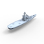 RHWS050 Military Model USSR Soviet Union Moskva Class Helicopter Carrier Water Line