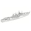 SSC151 Military Model INS Blackwood Class Frigate Water Line