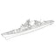 SSC177 Military Model CNS Luda I Class Destroyer Water Line 3D Printed Resin Model Kit by SSMODEL