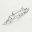 MRY-SFW SSC202 China Navy Qiongsha-class Troop & Cargo Transport Ship Water Line Resin Warship Military Ship Model Hobby Collection Unassembled Unpainted