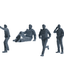 MRY-SFW SSTR119 Miniatures Soldier Model Kit Boston Attack Modern Boston Police Four-Person Rescue Group