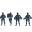 MRY-SFW SSTR344 Modern American Mercenary Carrying Four-Person Group