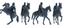 MRY-SFW SSTR089 Miniatures Soldier Model Kit Medieval Knight Four-Person Horseback Riding Group