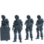 MRY-SFW SSTR321 Modern Counter-Terrorism SWAT Shield Bearer Garrison Four-Person Group