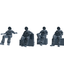 MRY-SFW SSTR319 Modern Counter-Terrorism SWAT Shield Bearer Rest 2 Four-Person Group