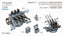 Rainbow 1/350 IJN Type96 25mm Triple AA Guns & Ammunition Boxes 3D Print Set