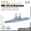 SSMODEL 700524 1/700 3D Printed Resin USN Wyoming class Arkansas Battleship BB33