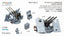Rainbow RB7193-2 1/700 IJN Type96 25mm Triple AA Guns 18 Sets With Armor Shield
