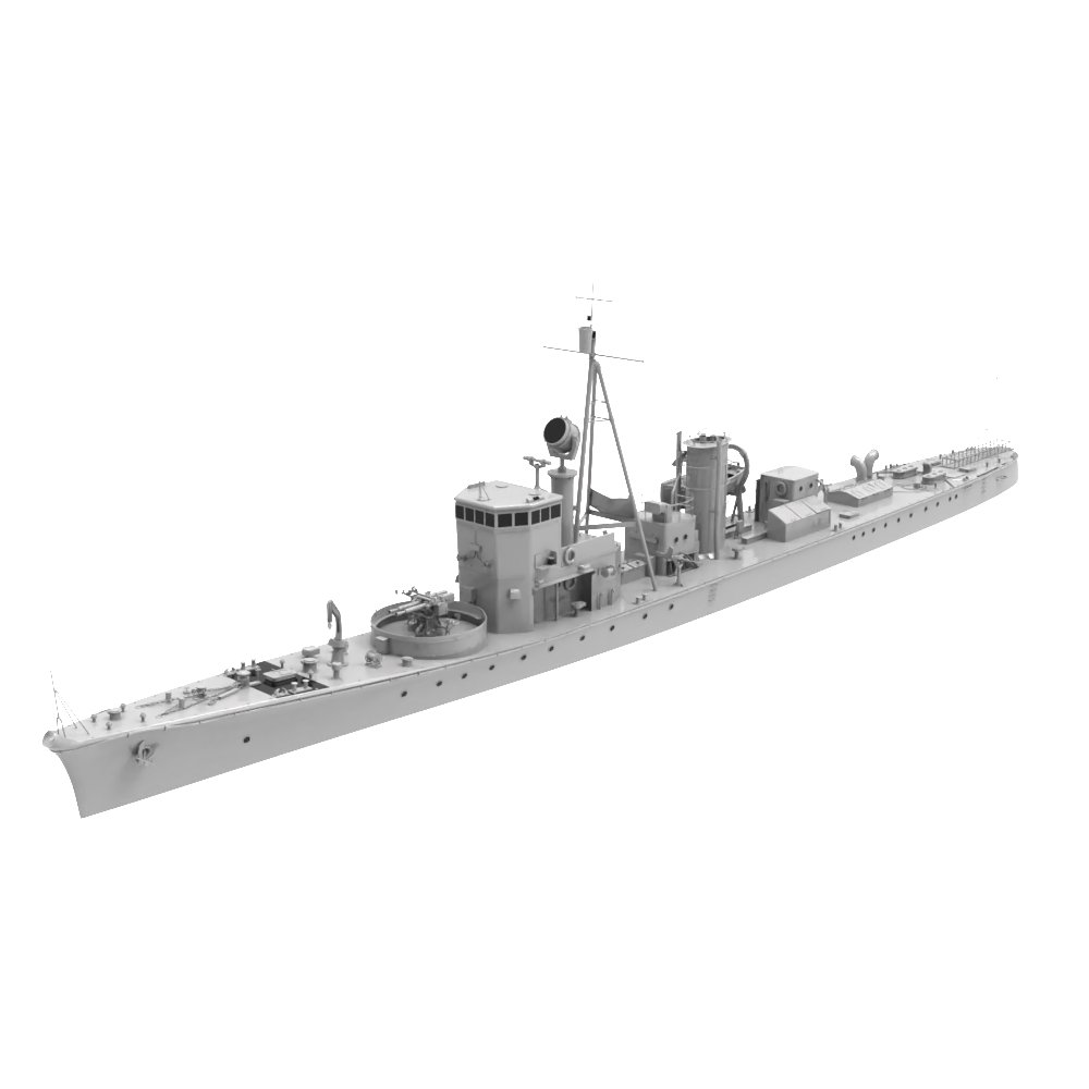 RHWS014 IJN Type K-3 No.1 Submarine Chaser Kusentei Water line — scale model kit