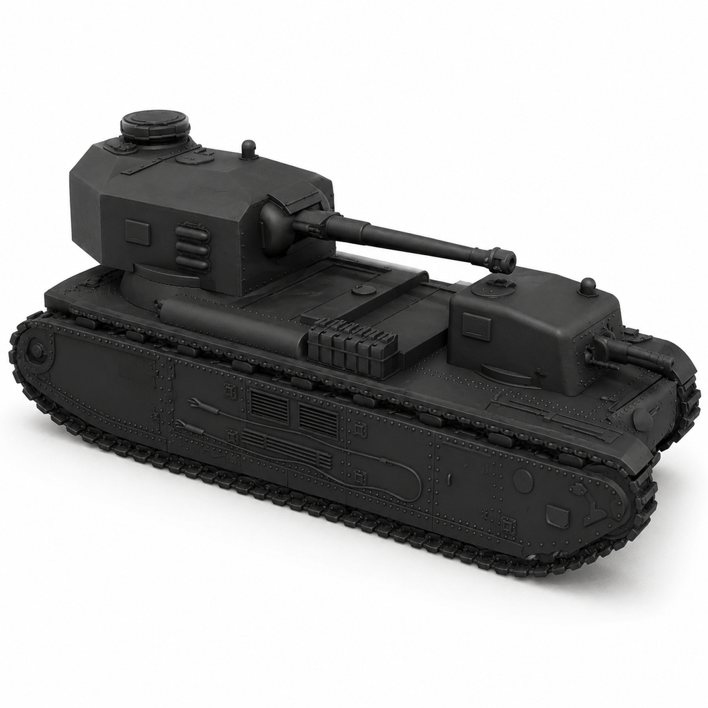 SSMODEL 1/100 Pz.Kpfw. F2 750 f German fictional tank Resin MODEL KIT TSS1000450