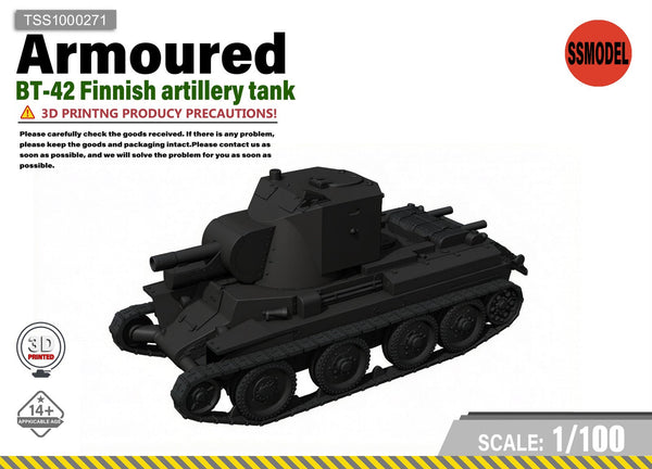 SSMODEL 1/100 BT-42 Finnish artillery tank Model Kit TSS1000271