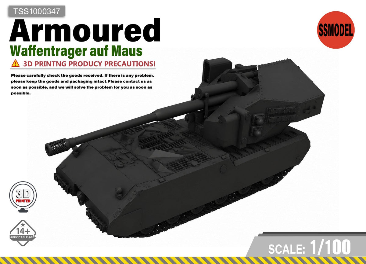 SSMODEL 1/100 Waffentrager auf Maus Tank Resin Model Kit TSS1000347 — scale model kit