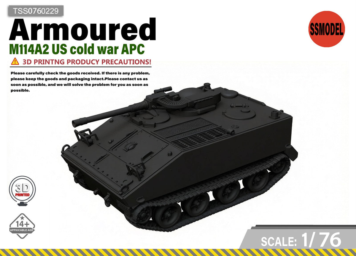 SSMODEL 1/76 M114A2 US cold war APC Tank Resin MODEL KIT TSS0760229 Main image