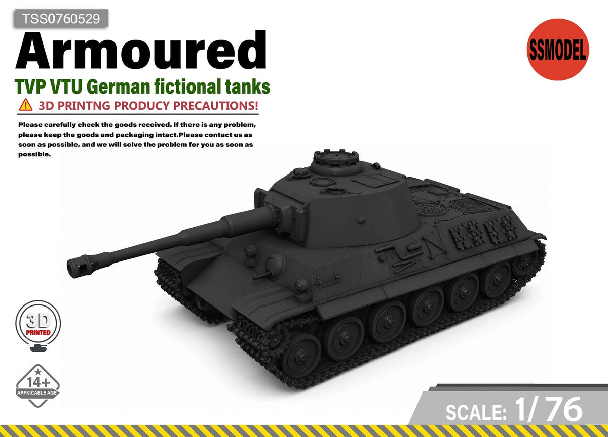 SSMODEL 1/76 TVP VTU German fictional tanks resin model kit TSS0760529 Main image