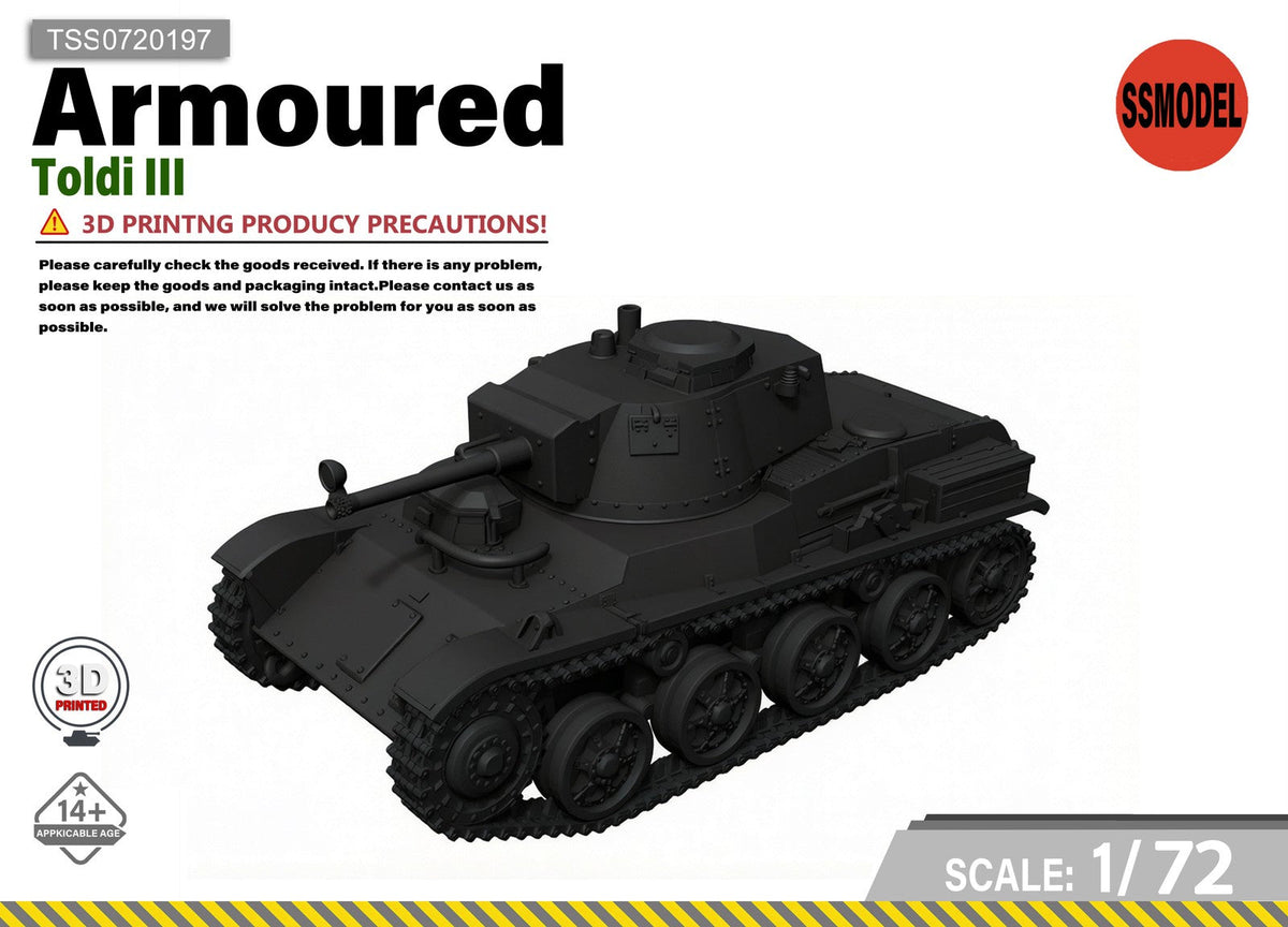 SSMODEL 1/72 Toldi III tank Resin Model Kit TSS0720197 Main image