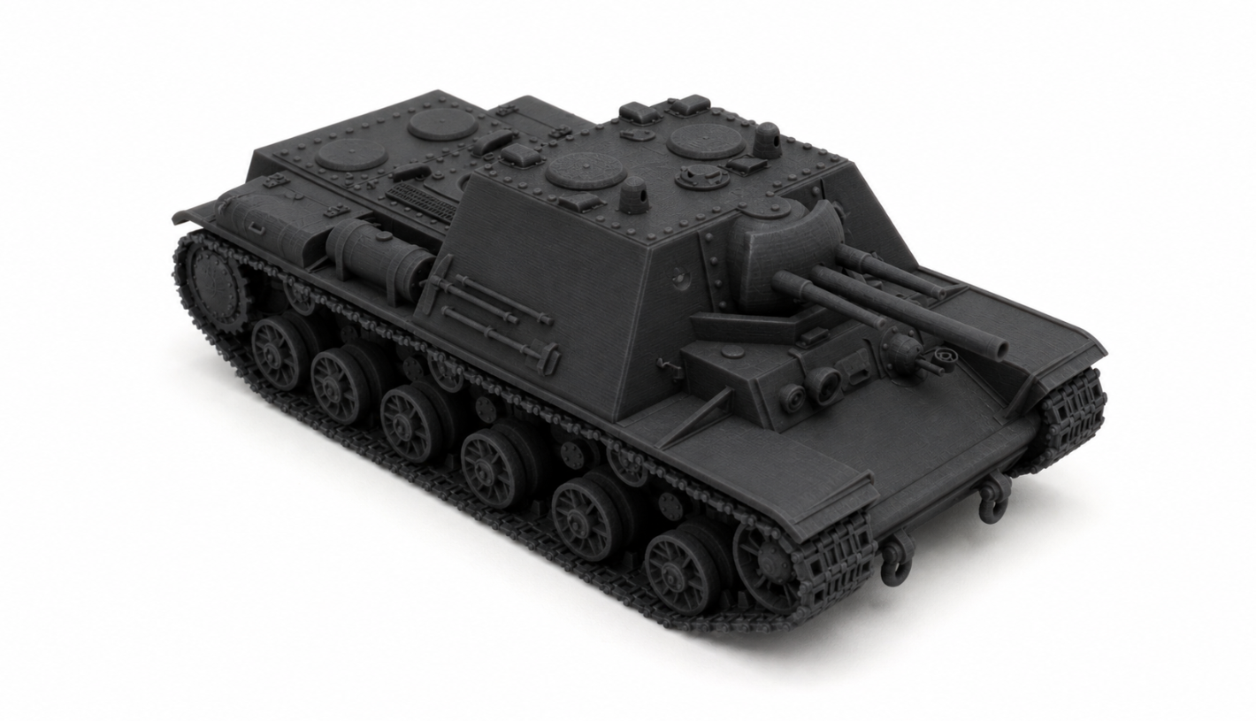 SSMODEL 1/200 KV-7 Soviet Propelled Artillery Tank Resin Model Kit TSS2000128 Secondary image