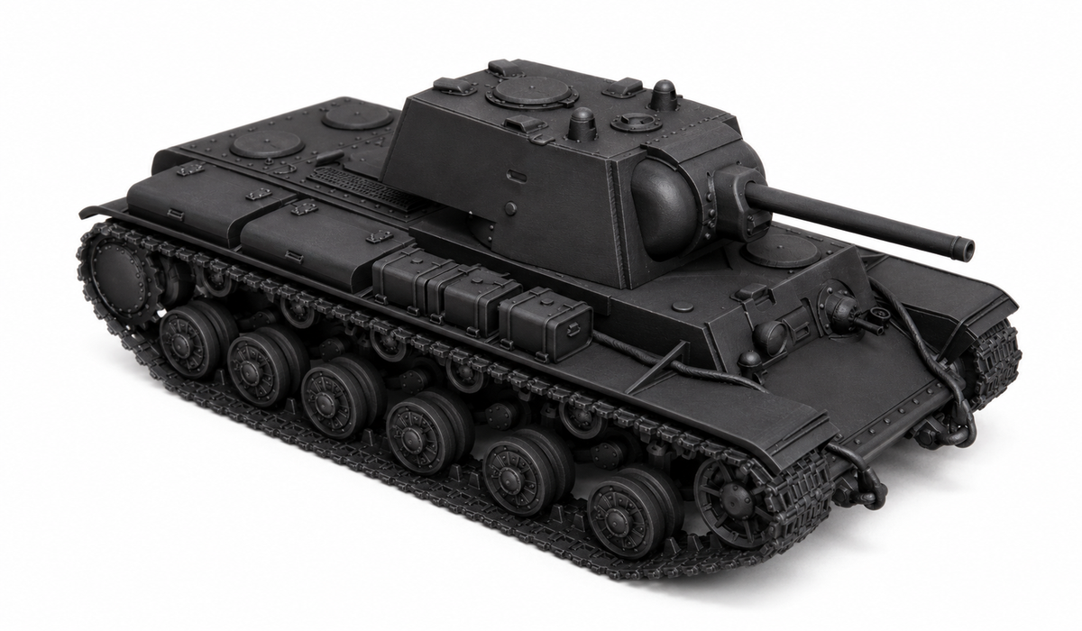 SSMODEL 1/120 KV-1 (late LKZ) Soviet heavy tank resin model kit TSS1200140 — detail view 3