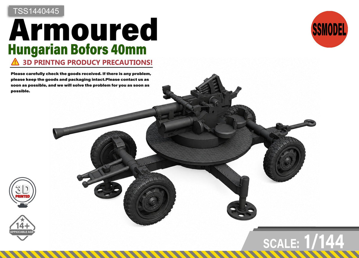 SSMODEL 1/144 Hungarian Bofors 40mm Resin MODEL KIT TSS1440445 — scale model kit