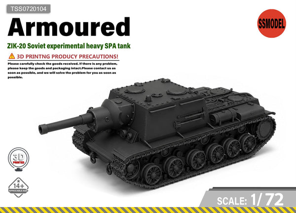 SSMODEL 1/72 ZIK-20 Soviet experimental heavy tank resin model kit TSS0720104