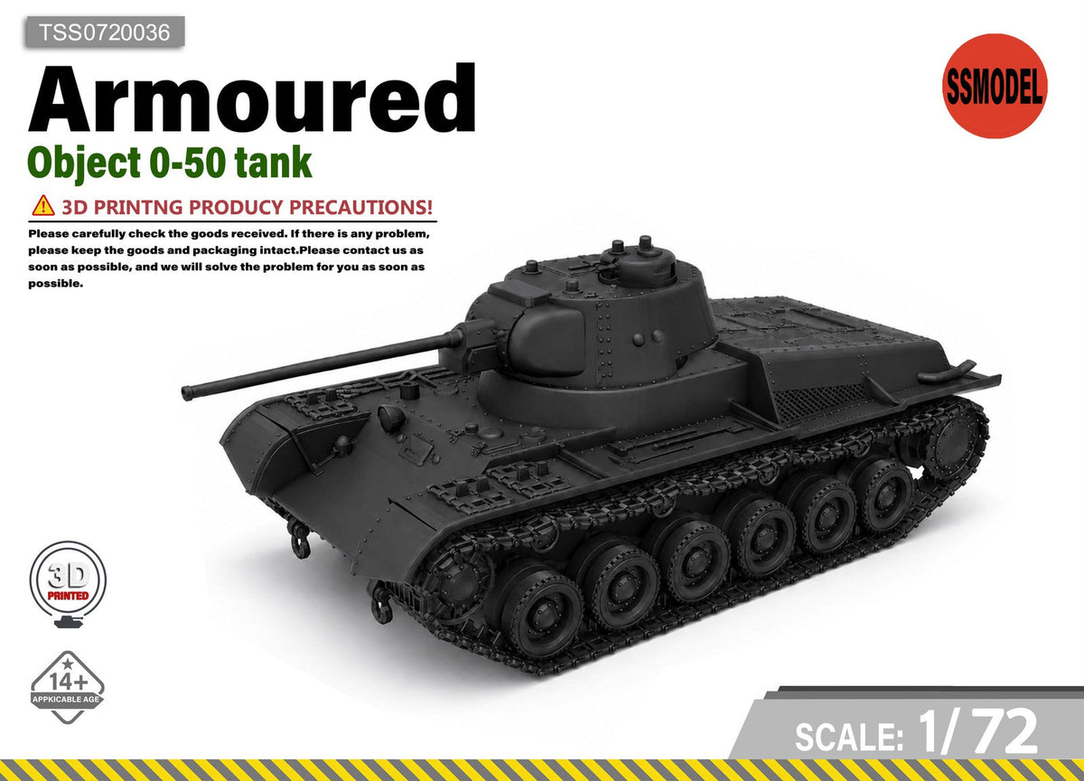 SSMODEL 1/72 Object 0-50 Tank Resin Model Kit TSS0720036 Main image