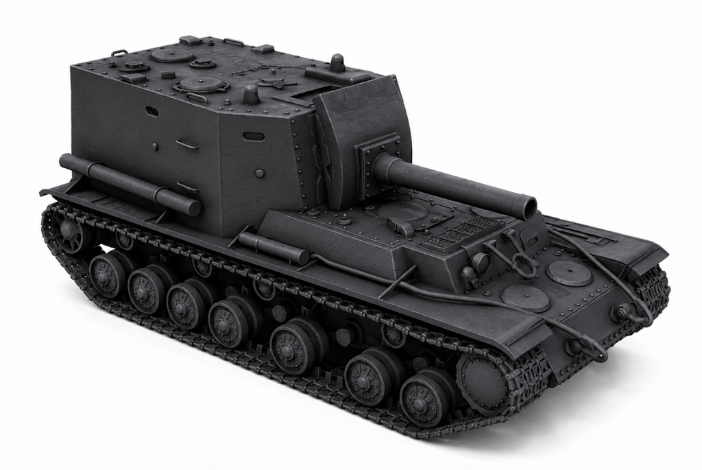 SSMODEL 1/100 KV-1 Object 212 Soviet artillery tank resin model kit TSS1000126