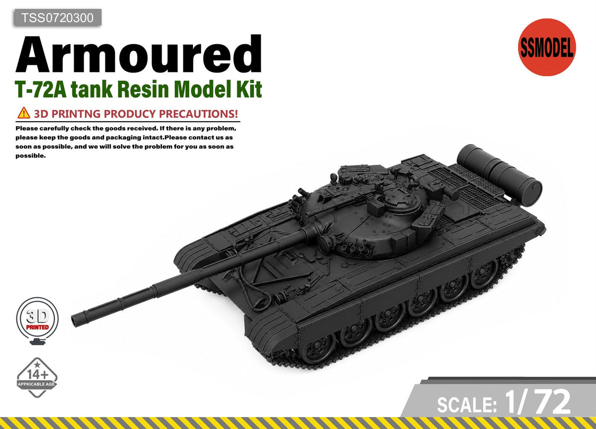 SSMODEL 1/72 T-72A tank Resin Model Kit TSS0720300 Main image