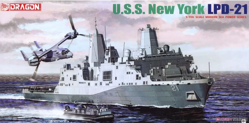 Dragon 7110 1/700 scale USS New York LPD-21 model kit 2019 — scale model kit