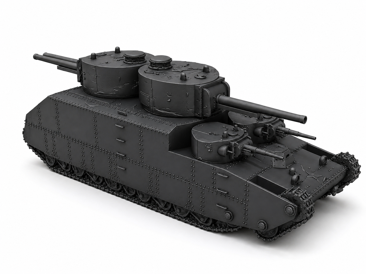 SSMODEL 1/144 T-39 Soviet experimental superheavy tank ResinModel Kit TSS1440009 — detail view 2