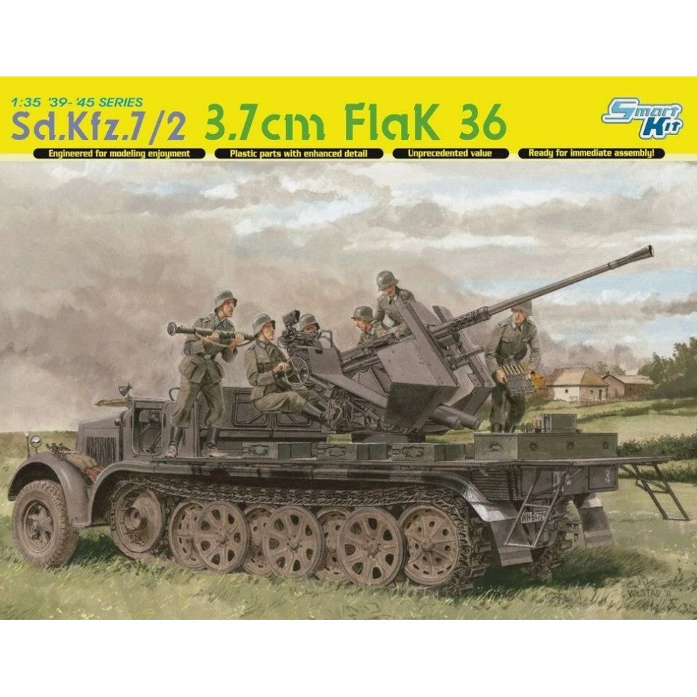 DRAGON 6541 Sd.Kfz.7/2 Half-track Anti-aircraft Vehicle with 3.7cm Flak 36 Main image