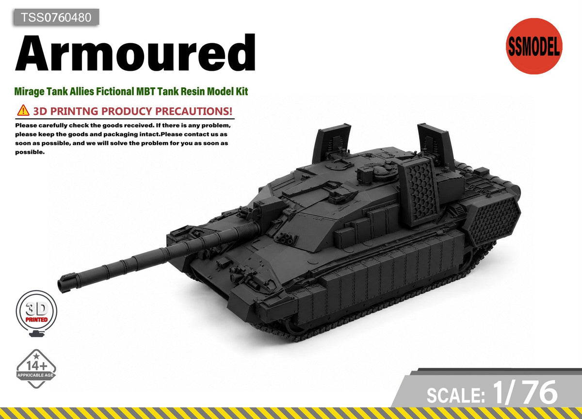 SSMODEL 1/76 Mirage Tank Allies Fictional MBT Tank Resin Model Kit TSS0760480 Main image