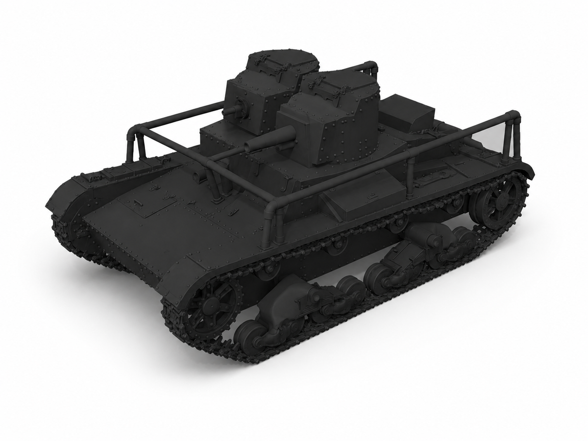 SSMODEL 1/220 T-26 mod. 1931 with radio tank Resin Model Kit TSS2200059 — detail view 2