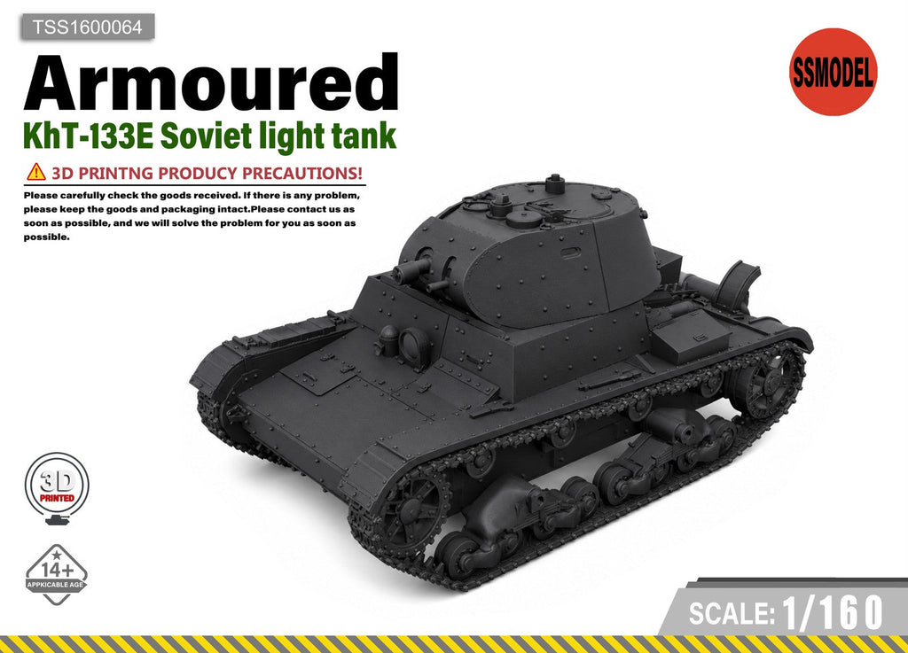 SSMODEL 1/160 KhT-133E Soviet light tank Resin Model Kit TSS1600064