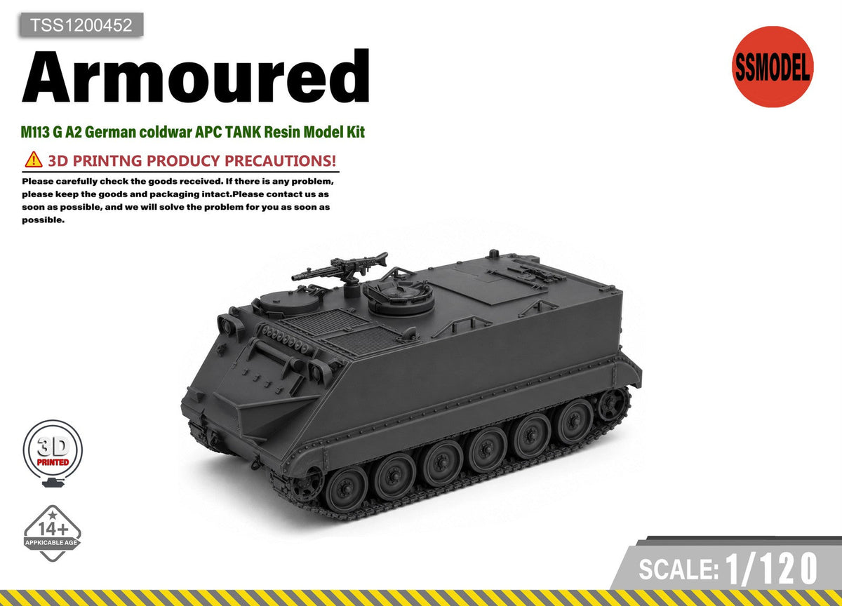 SSMODEL 1/120 M113 G A2 German coldwar APC TANK Resin Model Kit TSS1200452 Main image