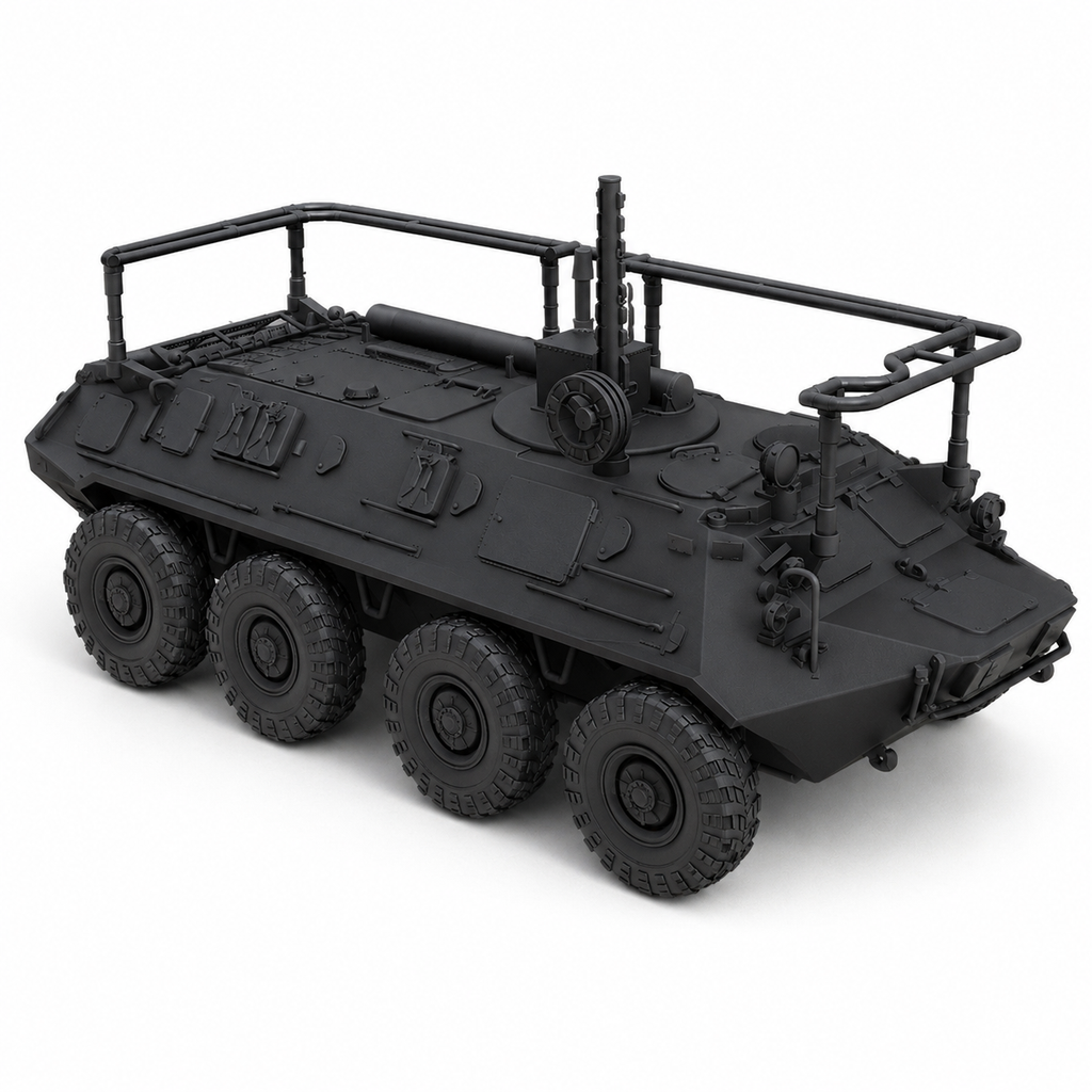 SSMODEL 1/76 BTR-60PU Soviet coldwar command vehicle Resin Model Kit TSS0760290