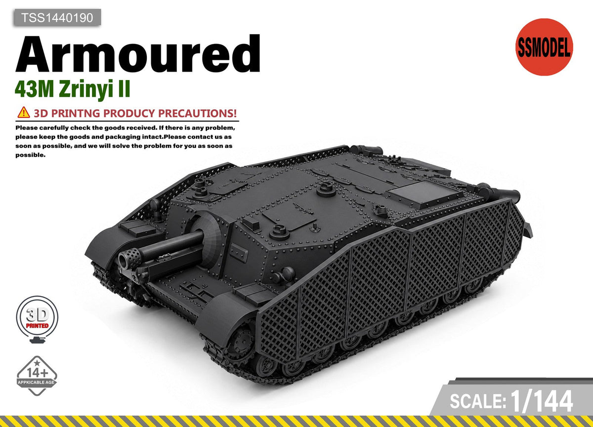 SSMODEL 1/144 43M Zrinyi II tank Resin Model Kit TSS1440190 — scale model kit