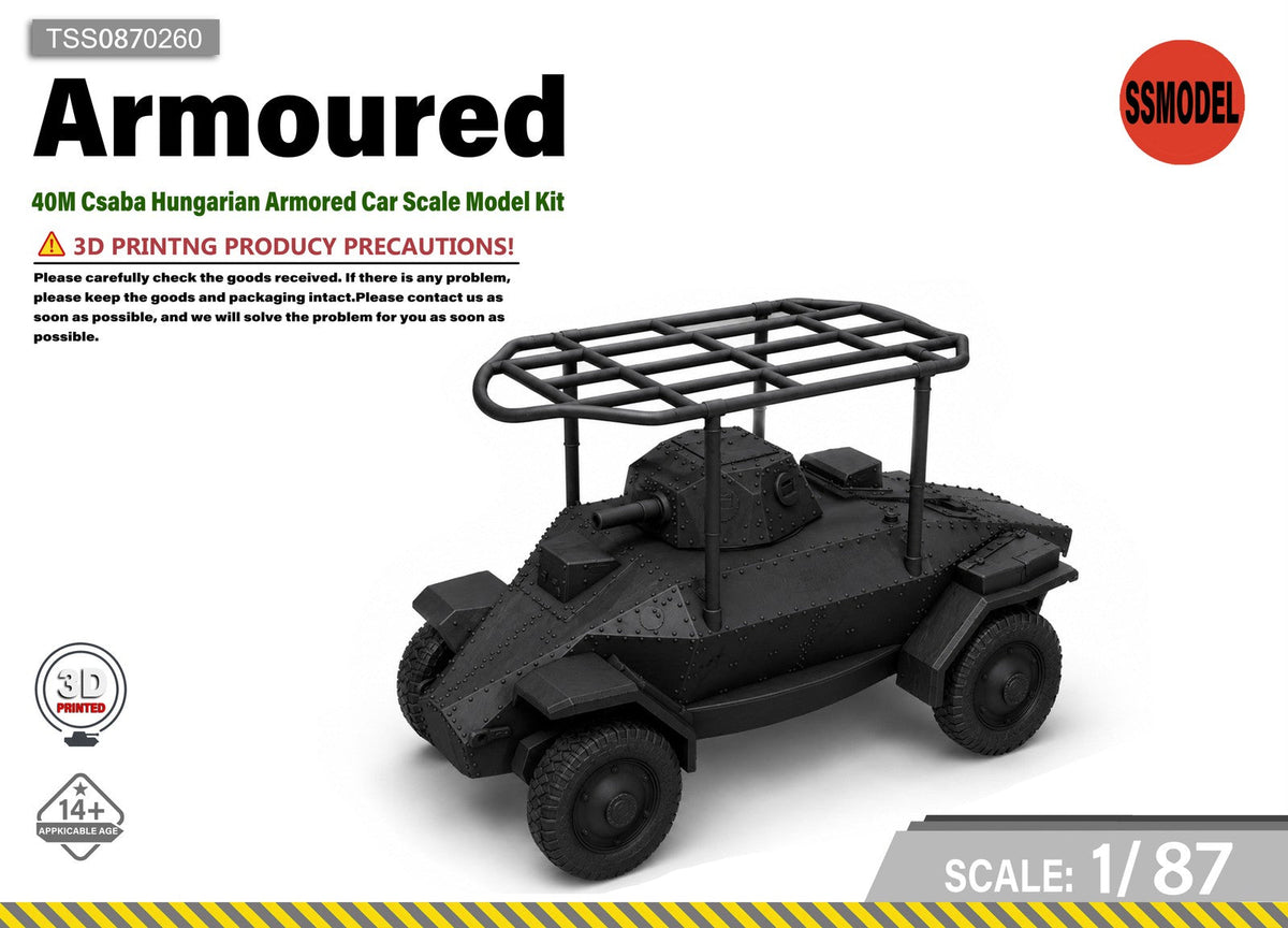 SSMODEL 1/87 40M Csaba tank Resin Model Kit TSS0870260 Main image