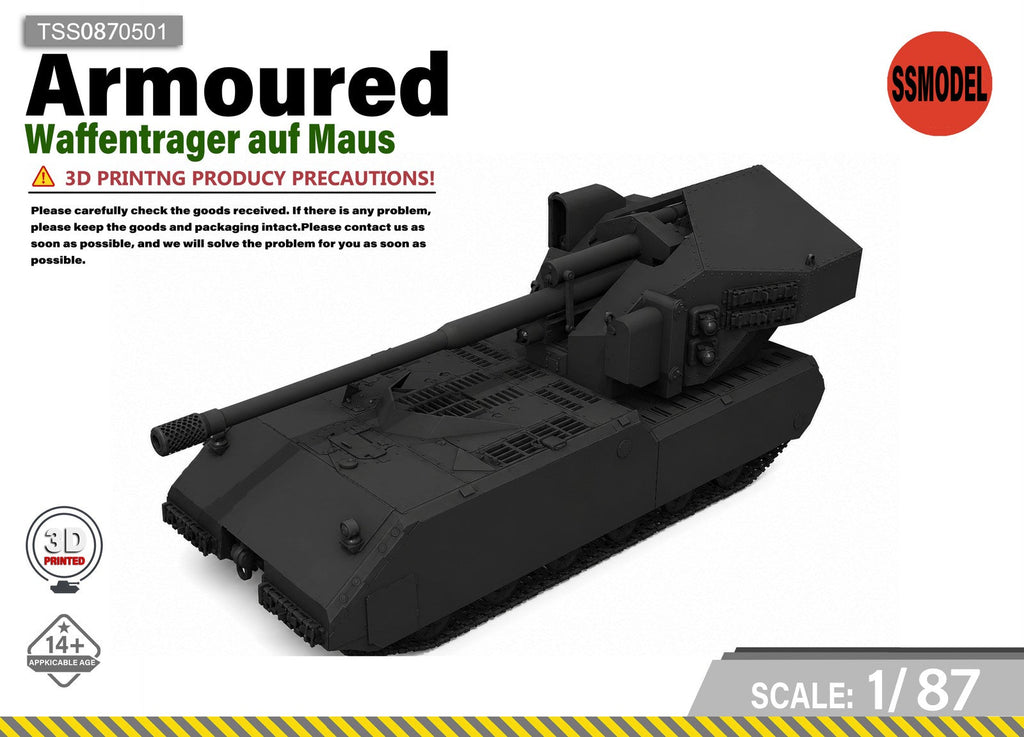 SSMODEL 1/87 Waffentrager auf Maus tank Resin MODEL KIT TSS0870501