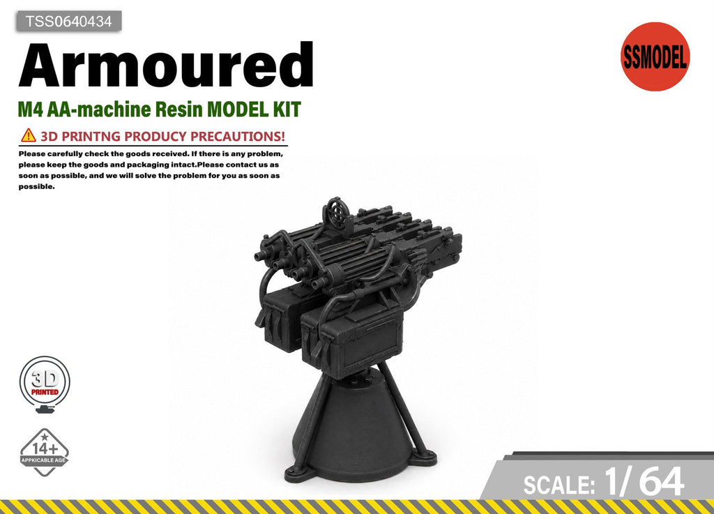 SSMODEL 1/64 M4 AA-machine Resin MODEL KIT TSS0640434