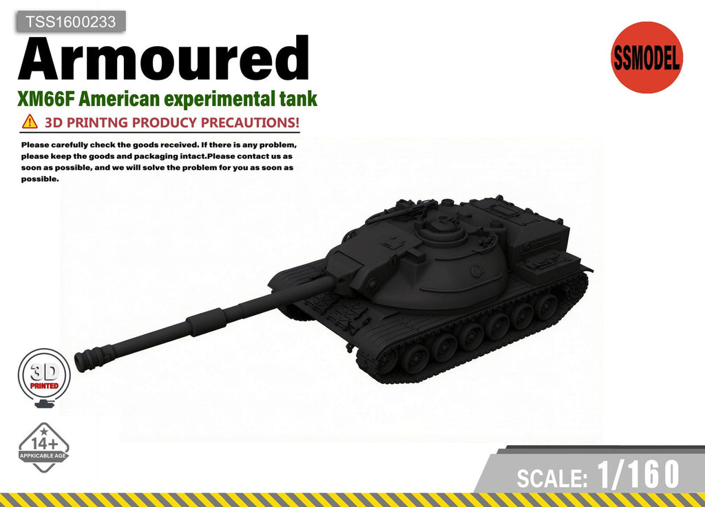 SSMODEL 1/160 XM66F American experimental TANK MODEL KIT TSS1600233