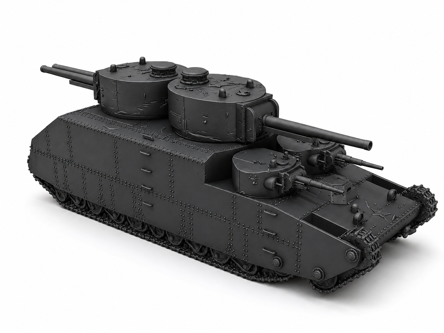 SSMODEL 1/160 T-39 Soviet experimental superheavy tank ResinModel Kit TSS1600009 — detail view 2