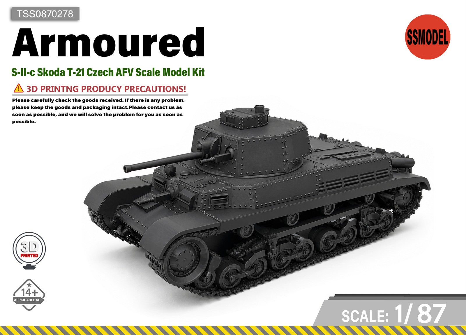 SSMODEL 1/87 S-II-c T-21 tank Resin Model Kit TSS0870278 Main image