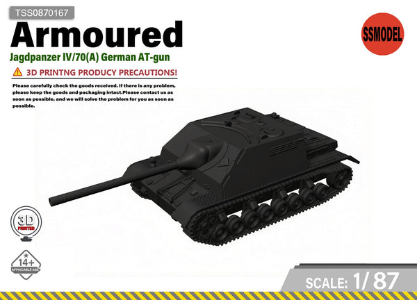 SSMODEL 1/87 Jagdpanzer IV/70(A) German AT-gun tank Resin Model Kit TSS0870167