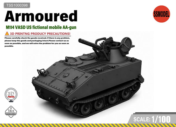 SSMODEL 1/100 M114 VASD US mobile AA-gun tank resin model kit TSS1000398
