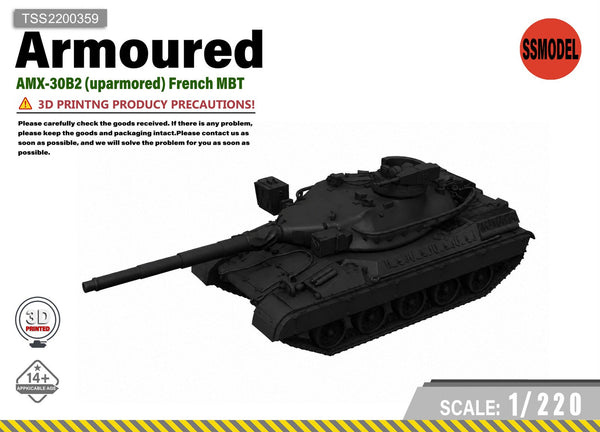SSMODEL 1/220 AMX-30B2 (uparmored) French MBT Tank Resin Model Kit TSS2200359