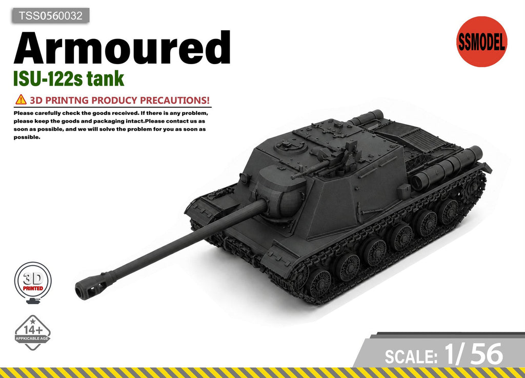 SSMODEL 1/56 ISU-122s Tank Resin Model Kit TSS0560032