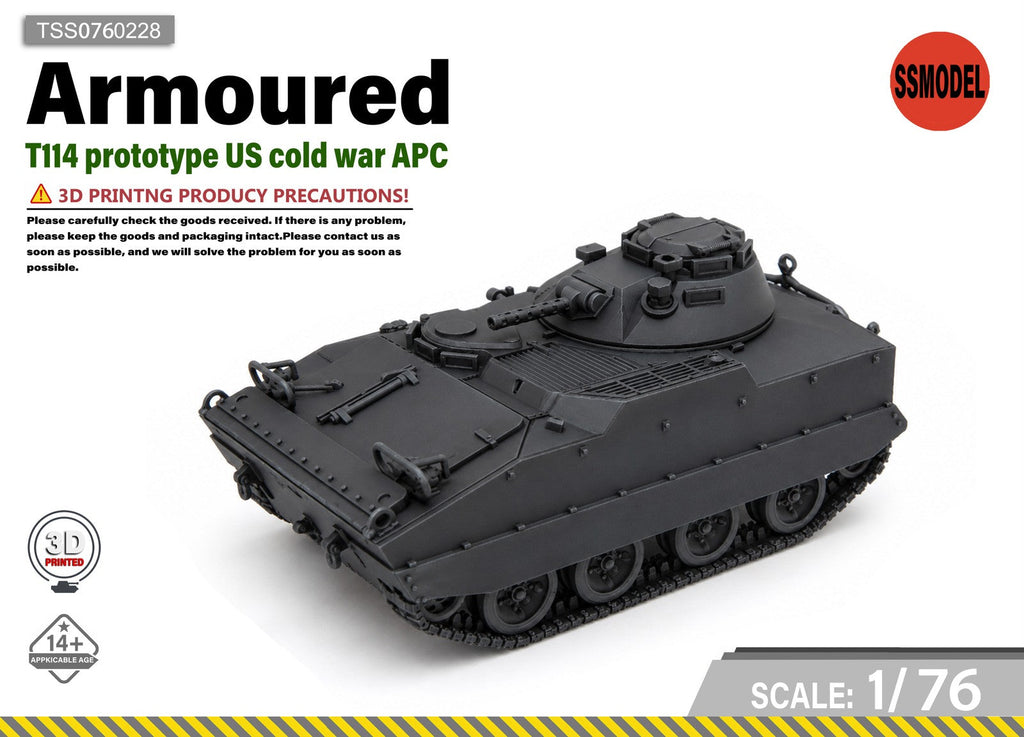 SSMODEL 1/76 T114 Prototype US Cold War Vehicle Tank Resin MODEL KIT TSS0760228