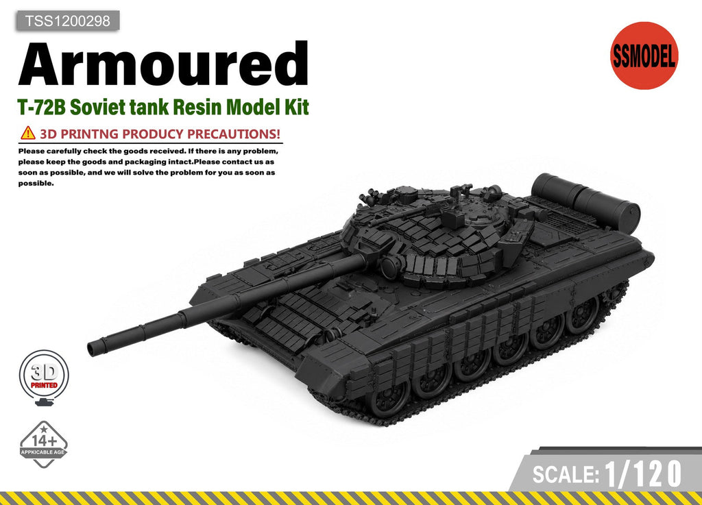 SSMODEL 1/120 T-72B Soviet tank Resin Model Kit TSS1200298